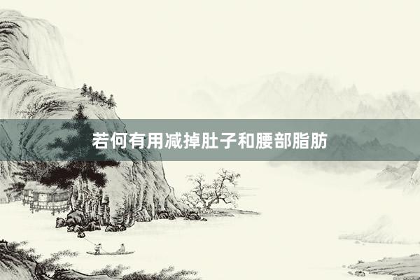 若何有用减掉肚子和腰部脂肪